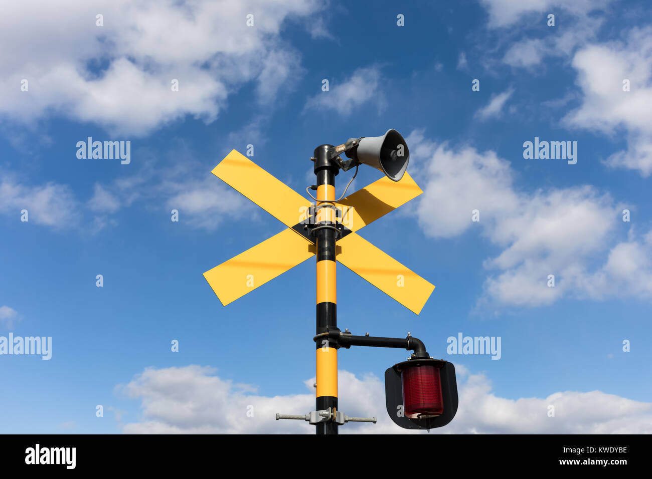 Attraversamento ferroviario, Kannabecho, Fukuyama, Giappone Foto Stock
