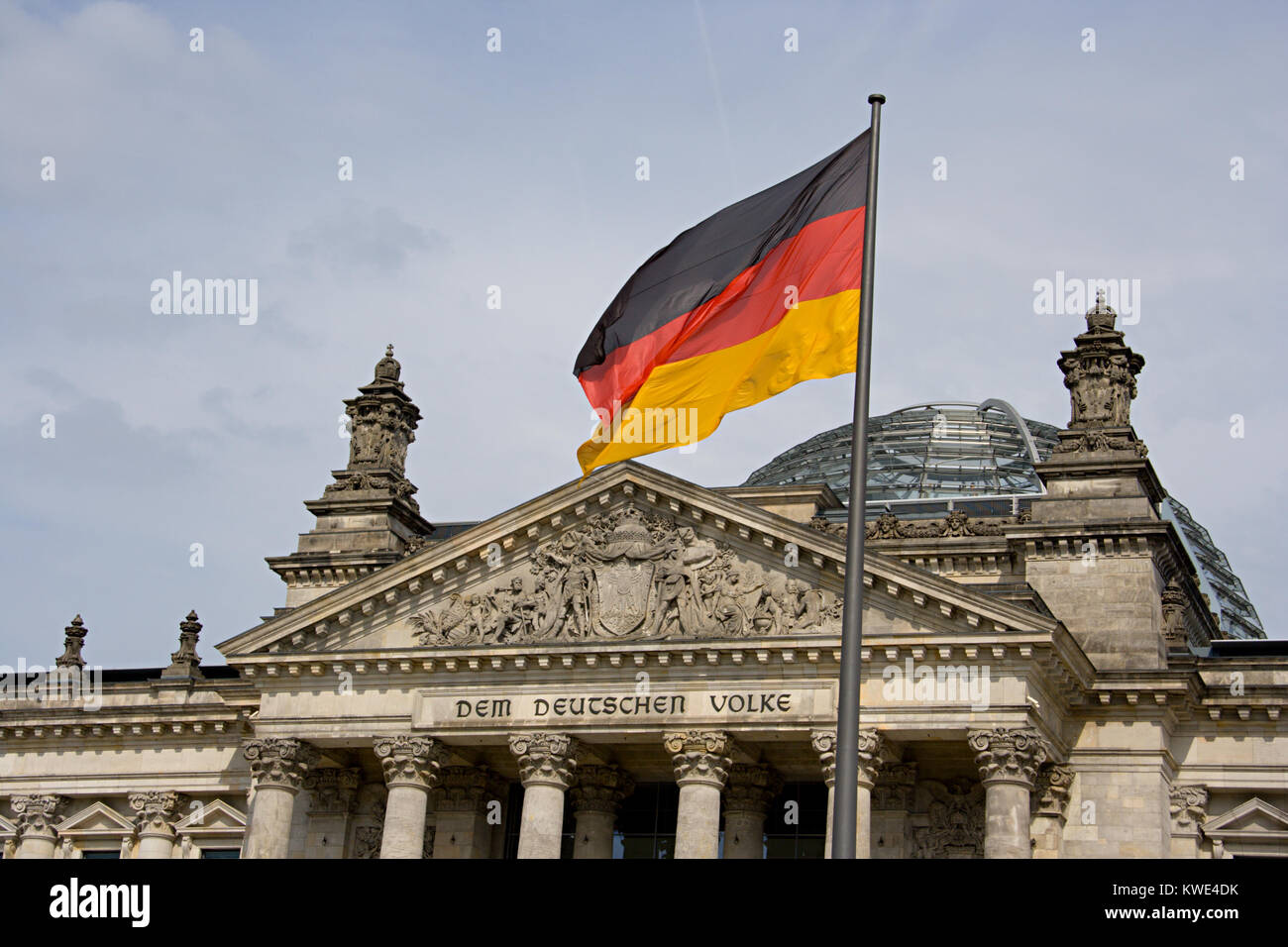 Il palazzo del Reichstag a Berlino, Germania. Foto Stock