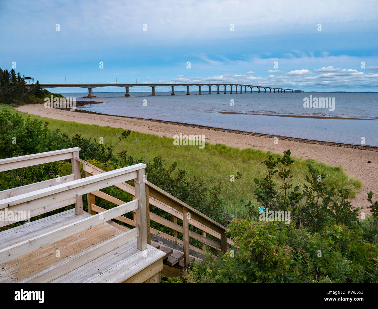 Ponte di confederazione, Cape Jourimain, New Brunswick, Canada. Foto Stock