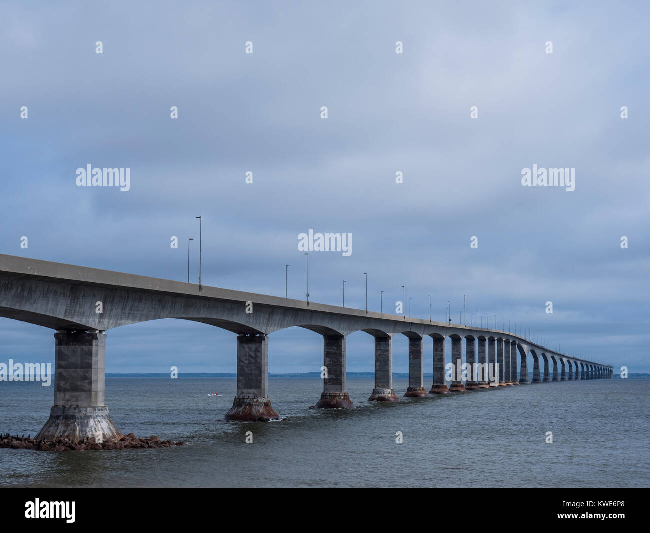 Ponte di confederazione, Cape Jourimain, New Brunswick, Canada. Foto Stock