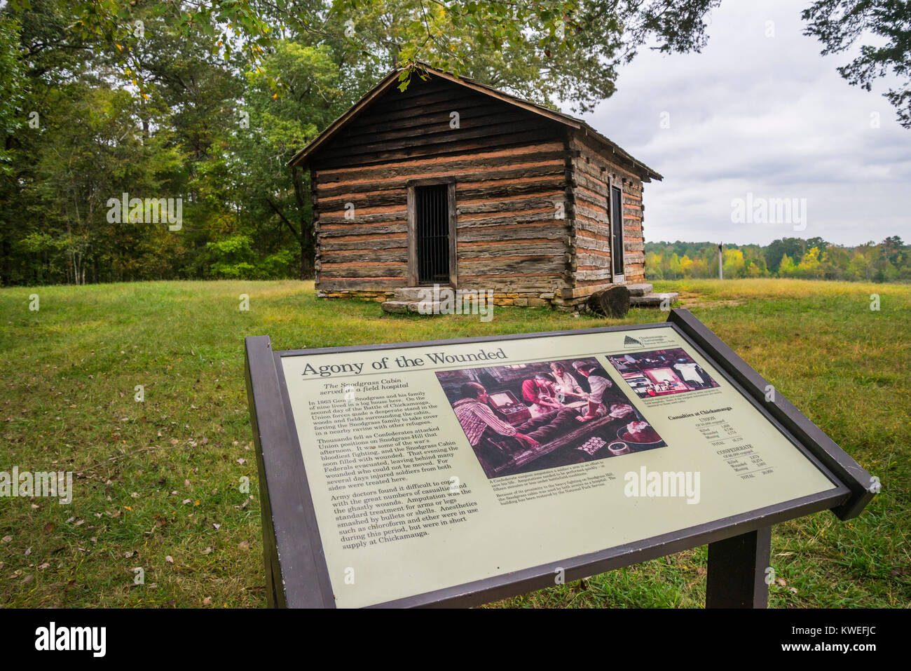 Chickamauga e Chattanooga National Military Park si trova in Georgia e Tennessee ed è stato uno dei più battaglie decisive della guerra civile. Foto Stock
