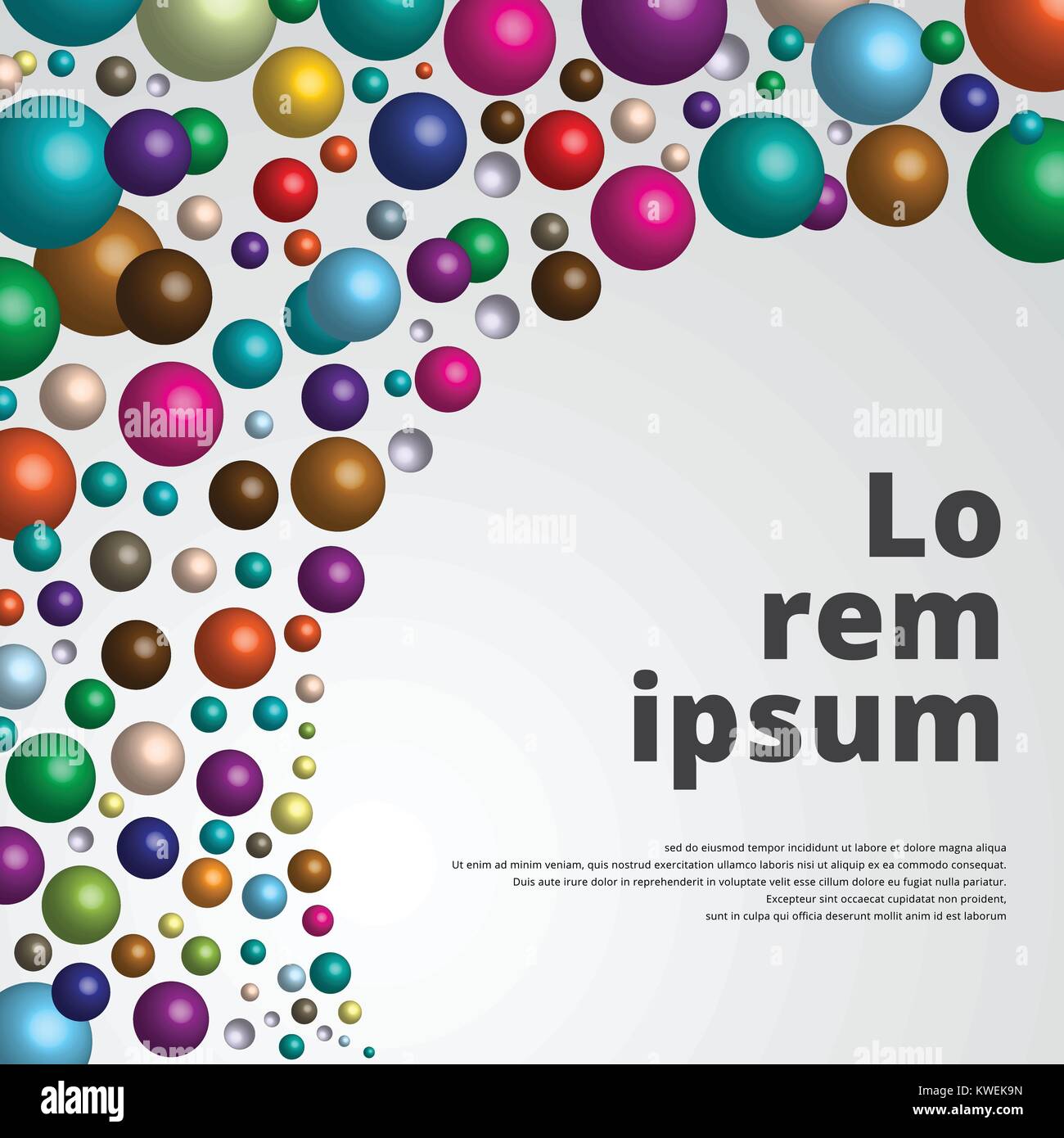 Lucido colorato 3D sfondo sfere per il modello di stampa, annuncio, Poster, brochure, rivista. Illustrazione Vettoriale Illustrazione Vettoriale