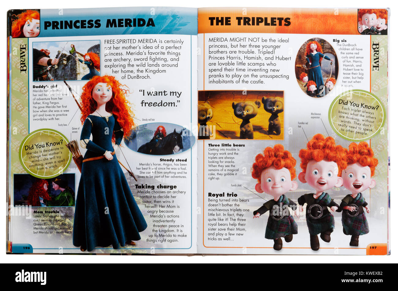 Pixar character Princess Merida dal film Brave in un Pixar guida di carattere Foto Stock