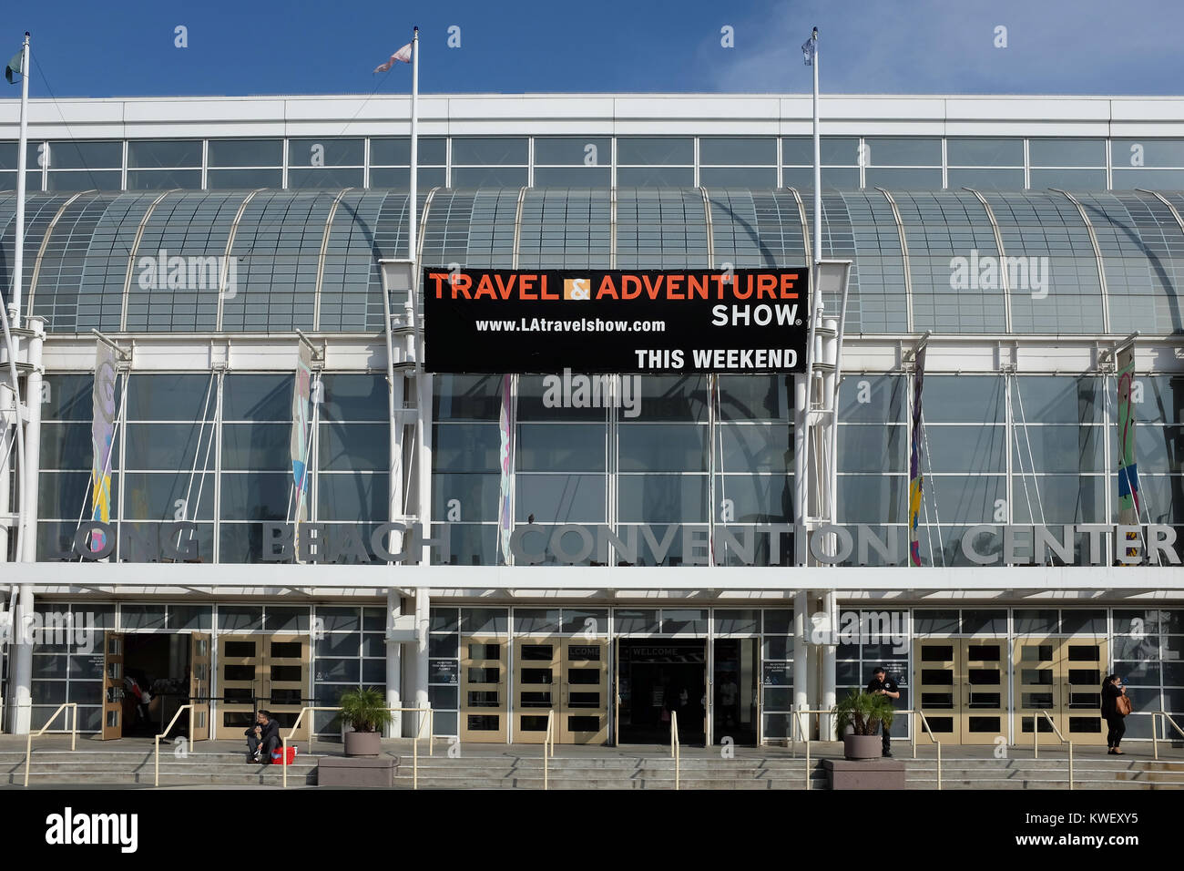 LONG BEACH, CA - Febbraio 21, 2015: Long Beach Convention & Entertainment Center. Il centro ha più di 400.000 piedi quadrati di sale riunioni e presentano Foto Stock
