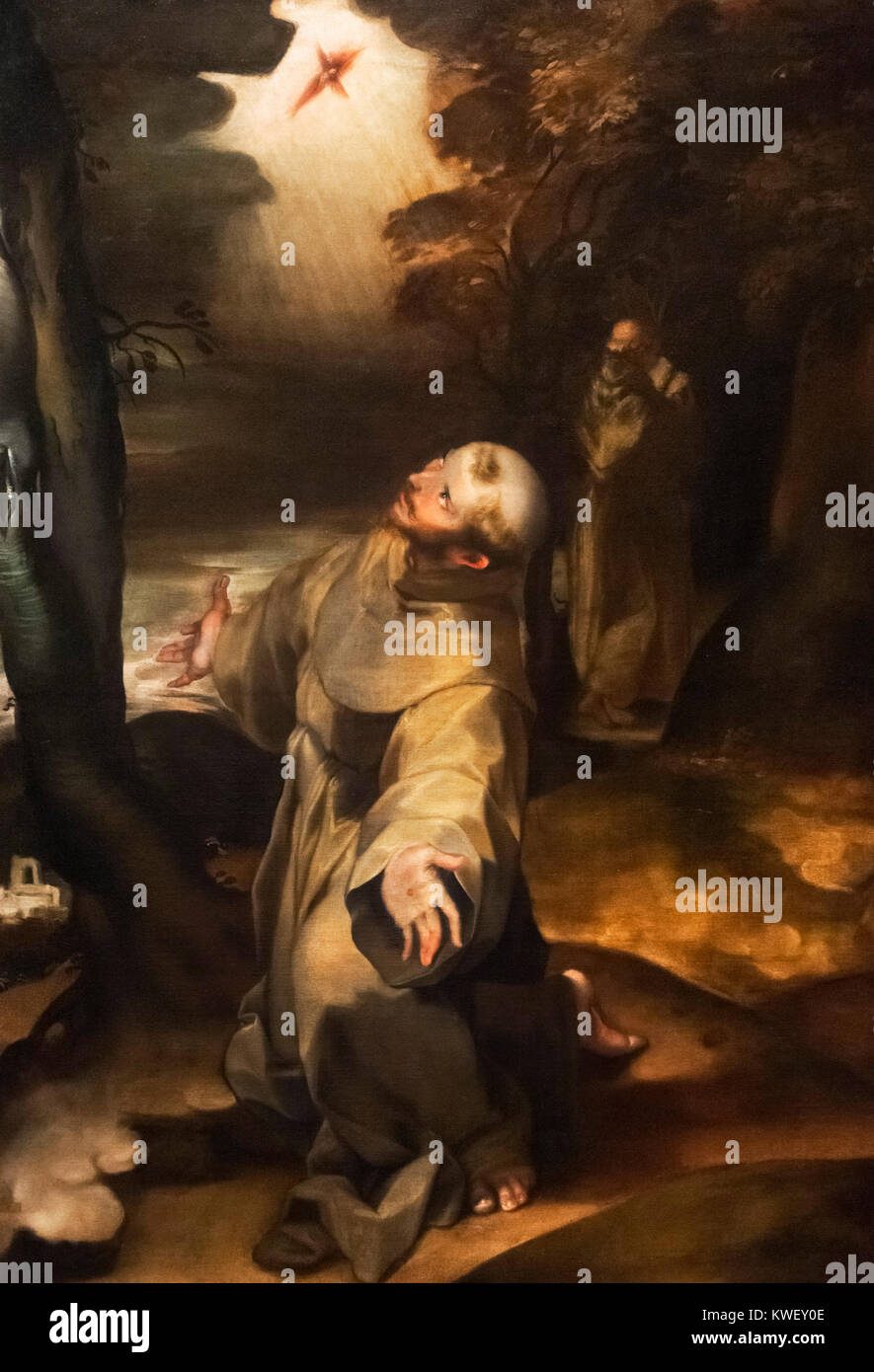 San Francesco riceve le stimmate da Il Barocci (Federico Barocci: c.1528-1612), olio su tela, c.1585 Foto Stock