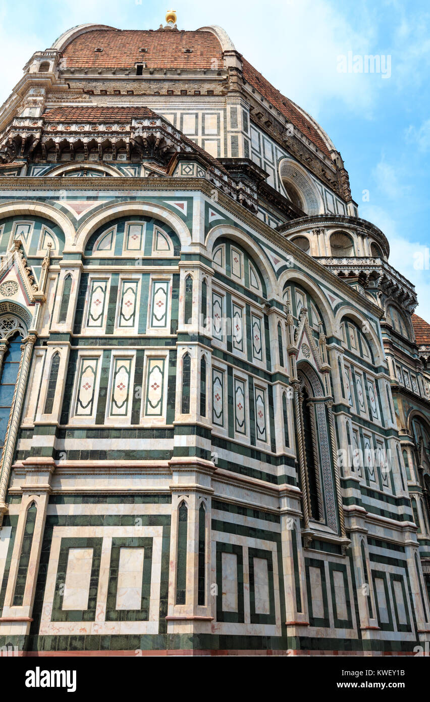 Cattedrale di Santa Maria del Fiore (Duomo di Firenze). Firenze la città capitale della regione Toscana, Italia. La basilica è uno dei più grandi d'Italia chur Foto Stock