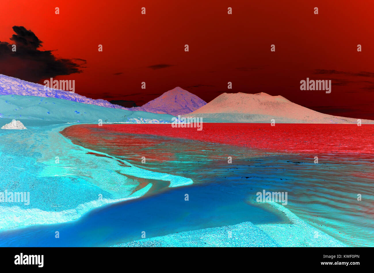 Duo foto toni dei vulcani Foto Stock