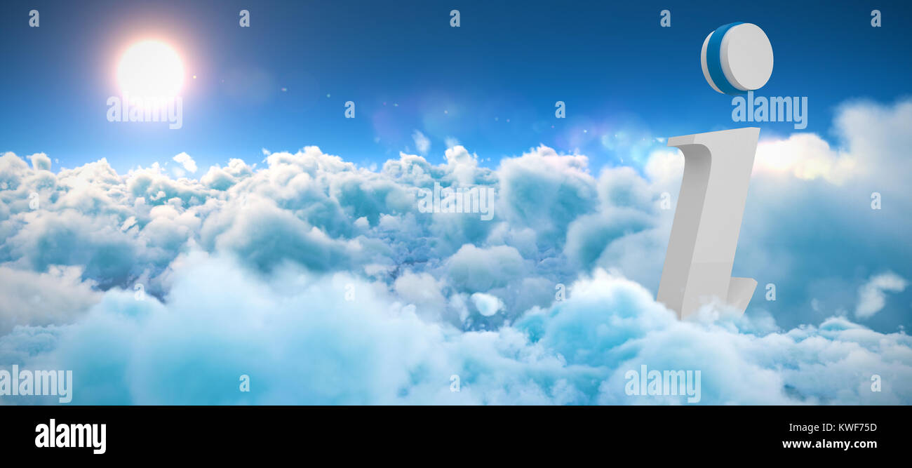 Immagine composita dell'icona informazioni i. Foto Stock