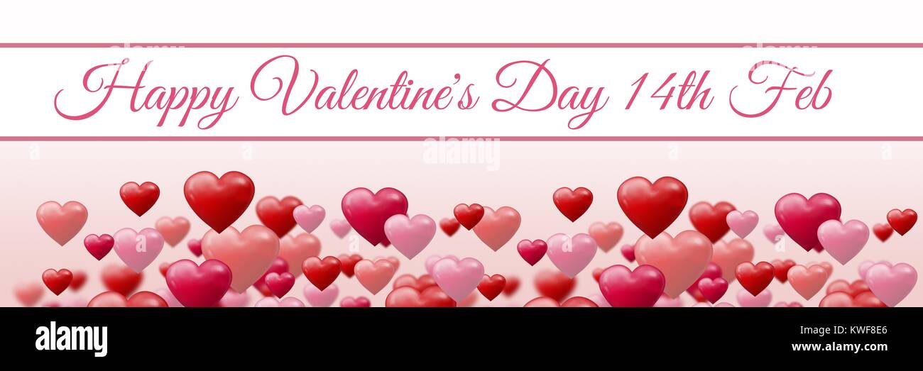 San Valentino design con cuori Foto Stock