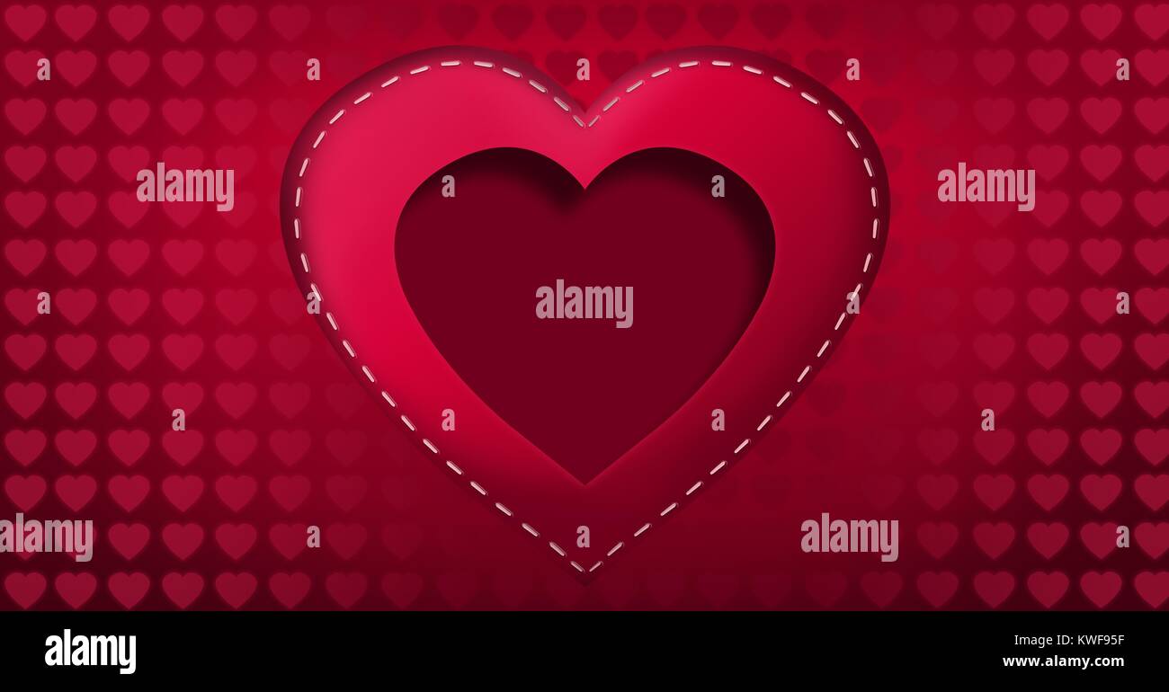 San Valentino design con cuori Foto Stock