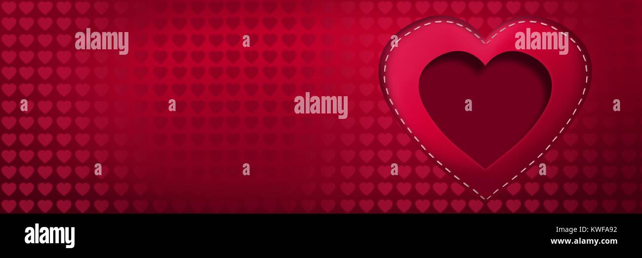 San Valentino design con cuori Foto Stock