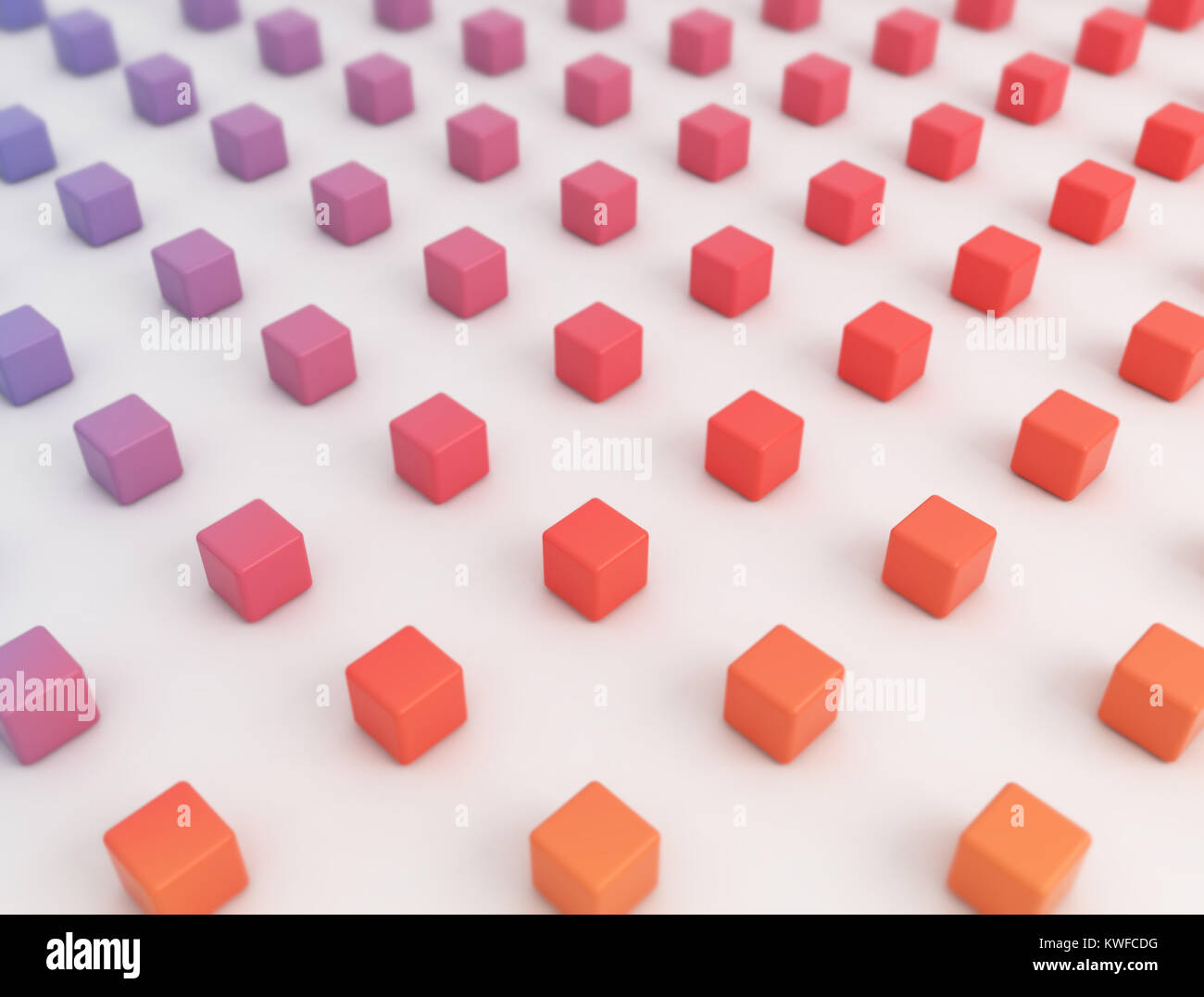 Multi colore le scatole 3D render Foto Stock