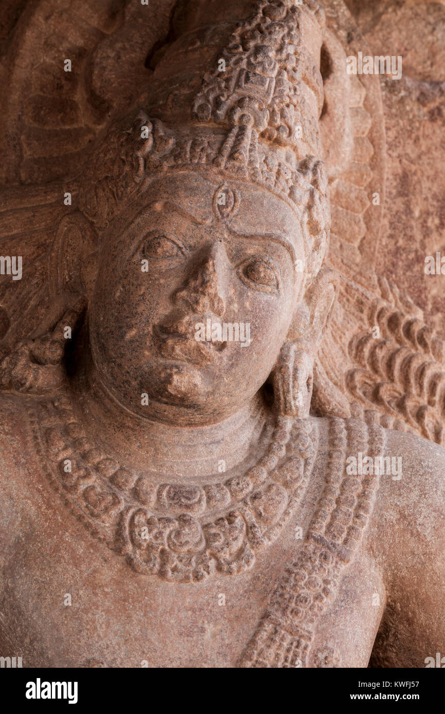 India, Karnataka, Pattadakal, Tempio Virupaksha Foto Stock