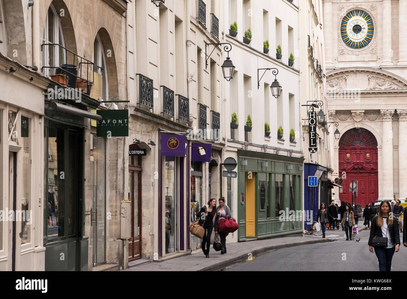 Francia, Parigi, 4° arrondissement, la chiesa di Saint Paul, Rue Saint Antoine Foto Stock