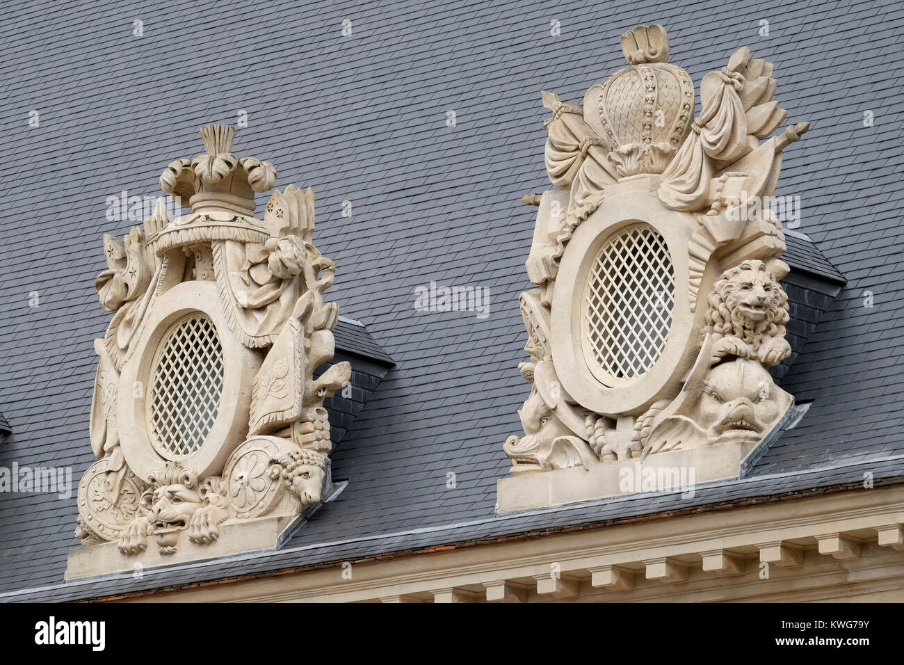Sfiato nel tetto di Les Invalides, Parigi, Francia Foto Stock