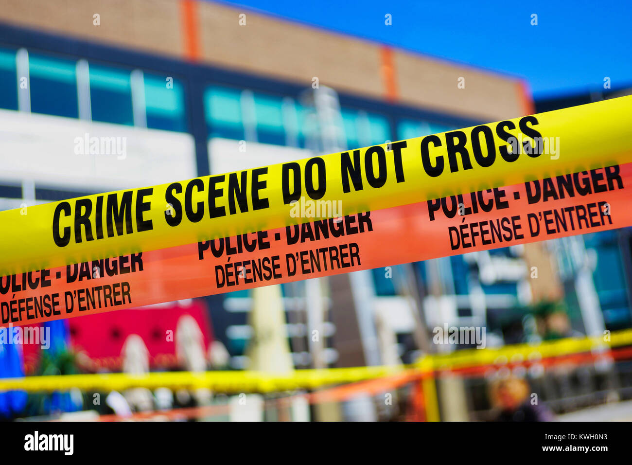 Montreal, Canada, 19 Settembre,2014. La polizia della scena del crimine nastro.Credit:Mario Beauregard/Alamy Live News Foto Stock