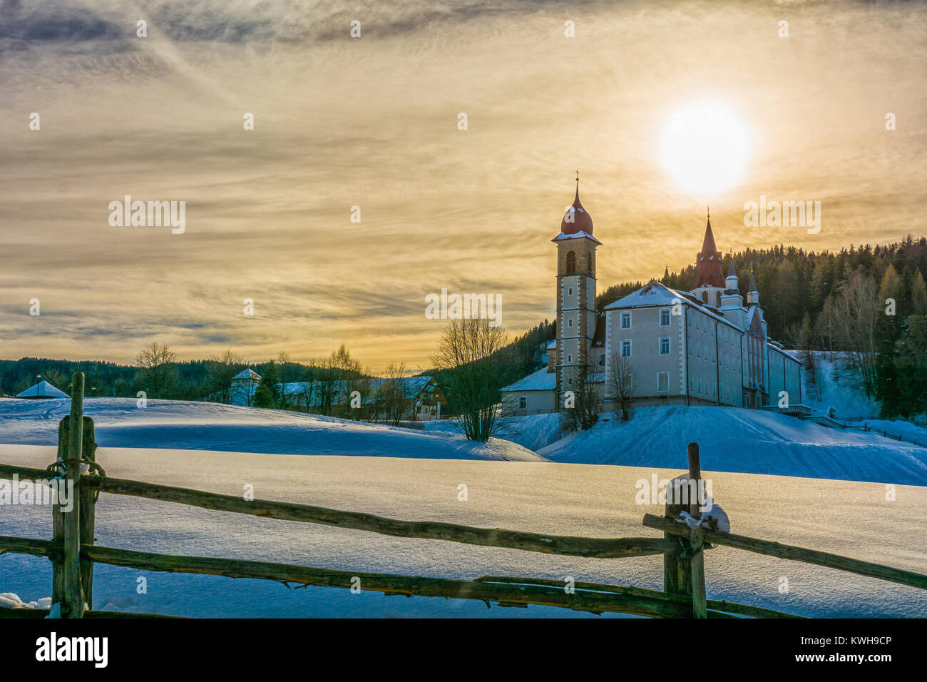 Santuario della Madonna di Pietralba, Nova Ponente, provincia di Bolzano, Italia settentrionale, Europa - XVII-XIX secolo. Foto Stock