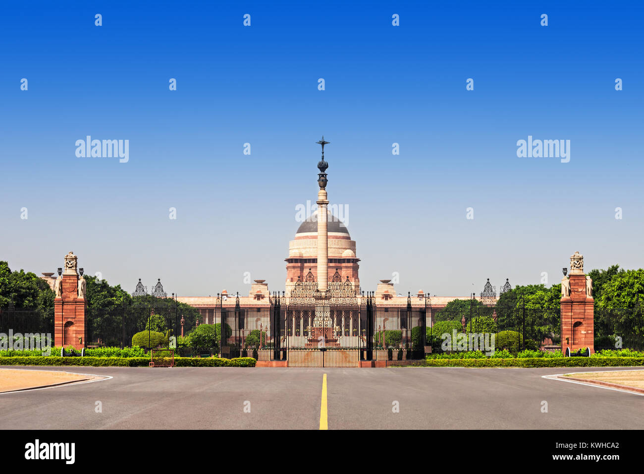 Rashtrapati Bhavan è la sede ufficiale del Presidente dell India Foto Stock