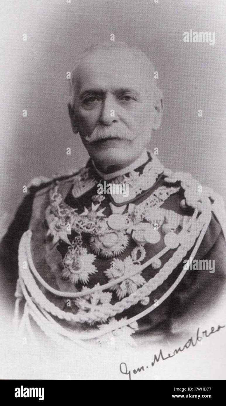 Luigi Federico Menabrea, generale italiano che ha servito come il nono Primo Ministro dell'Italia dal 1867 al 1869. Foto Stock