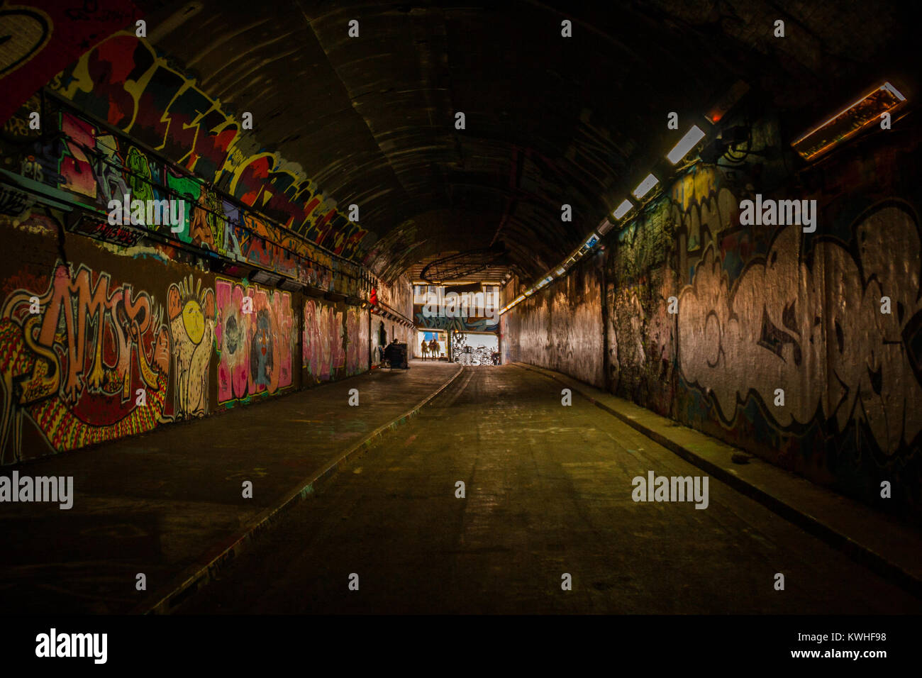 Leake Street, i graffiti in tunnel di Waterloo Foto Stock