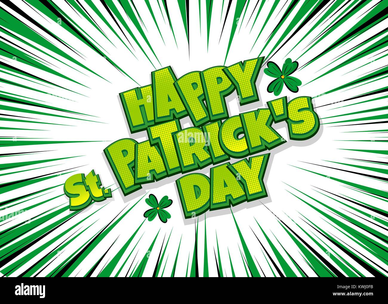 Happy St Patrick day pop art Illustrazione Vettoriale