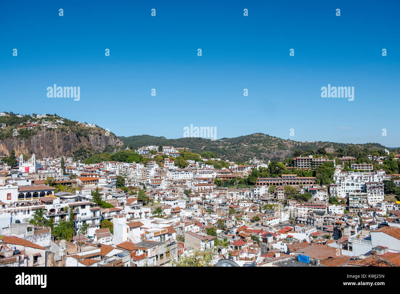 Taxco de Alarcón, Guerrero, Messico. Vista panoramica della città. Foto Stock