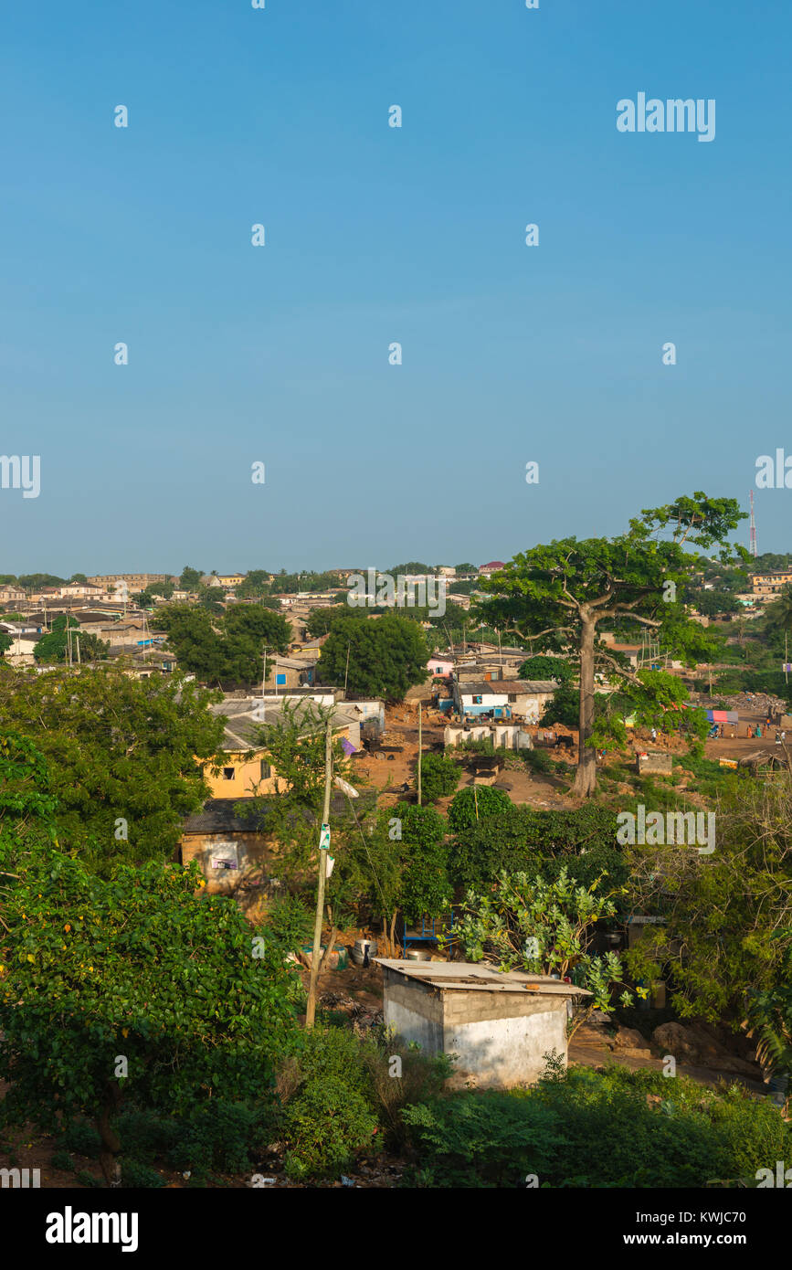 Piccola cittadina di Senya Beraku, Gold Coast, Regione centrale, Ghana, Africa Foto Stock