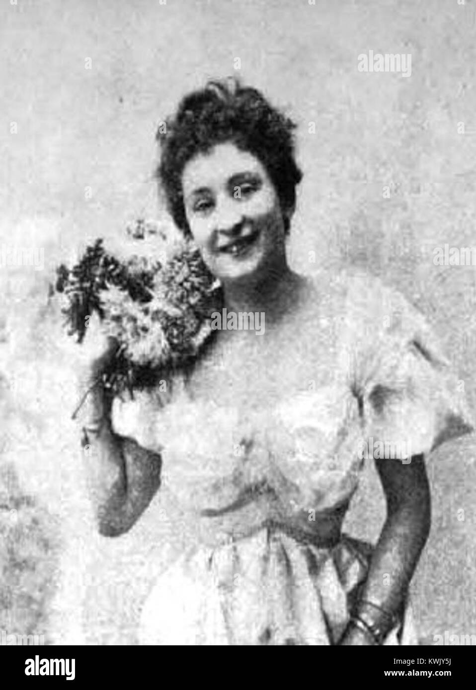 Un ritratto del 1898 di Zofija Borštnik, un'attrice slovena e pioniera del teatro, riconosciuta come una figura chiave nello sviluppo delle arti dello spettacolo slovene Foto Stock