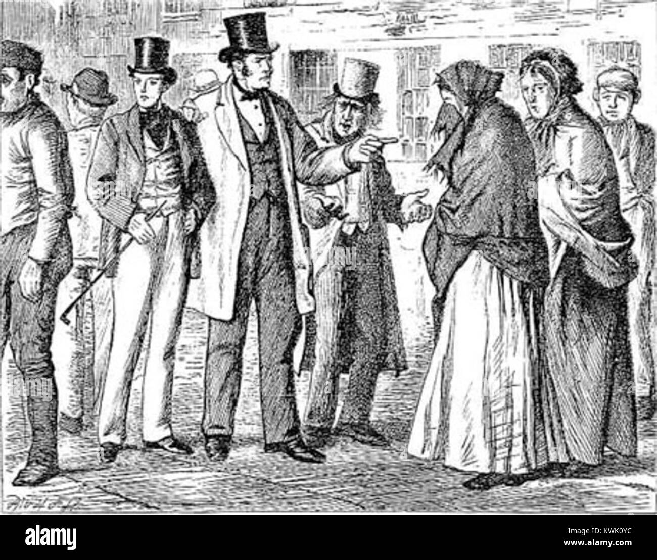 Un estratto letterario da un'opera di Charles Dickens con il personaggio di Wemmick, che enfatizza lo sviluppo del personaggio guidato dal dialogo, temi morali e commenti sociali tipici della scrittura di Dickens. Foto Stock