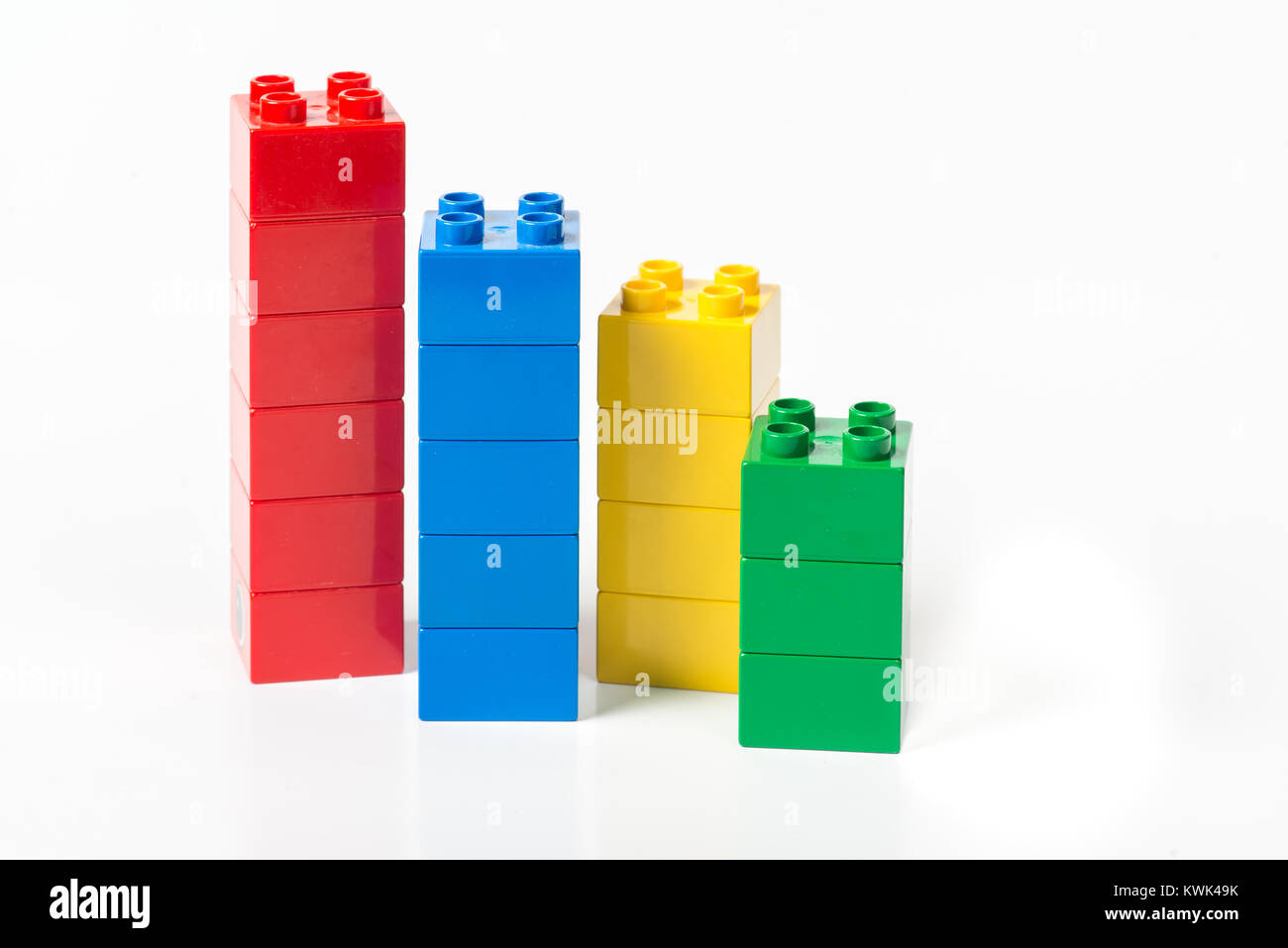 Blocco del giocattolo scale che portano al successo Foto Stock