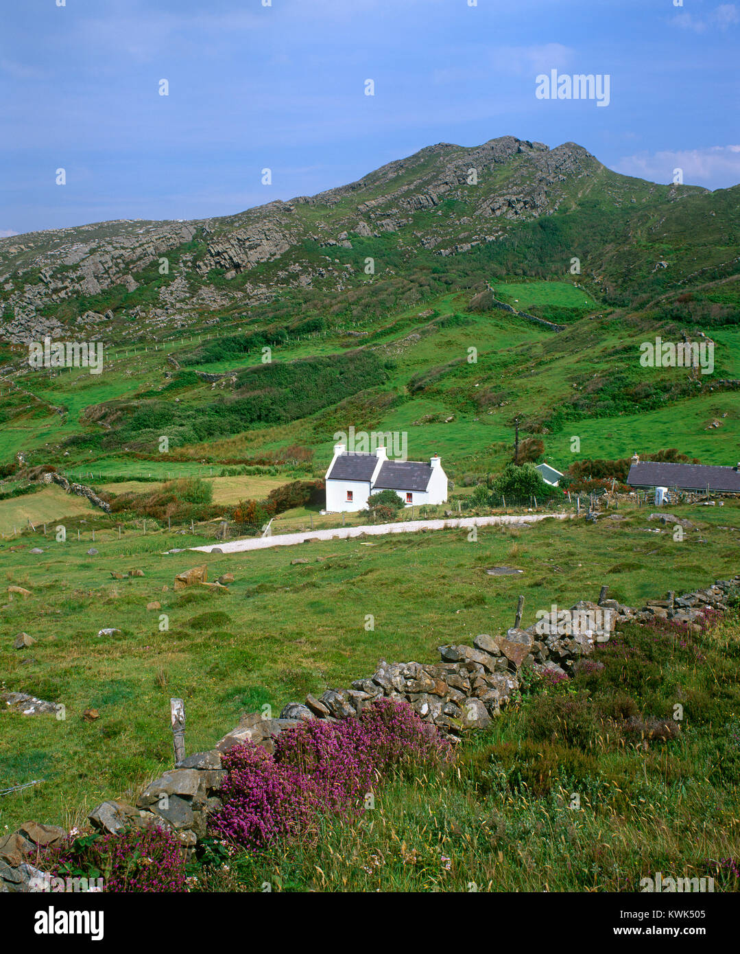 Cottage remoto , vicino Rosguill, County Donegal, Irlanda Foto Stock