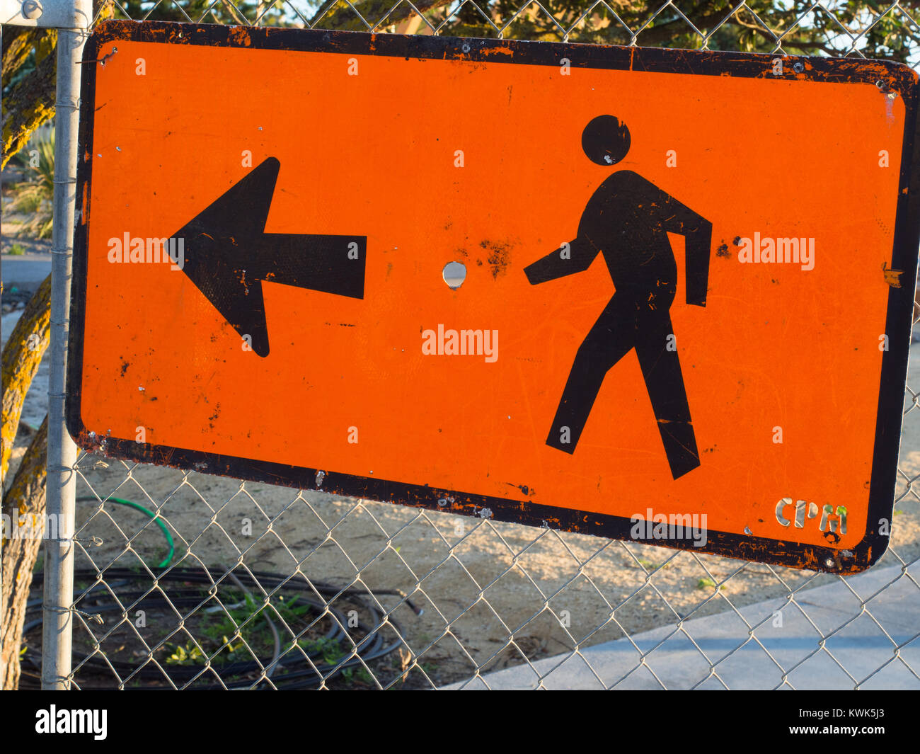 Segno pedonale Foto Stock