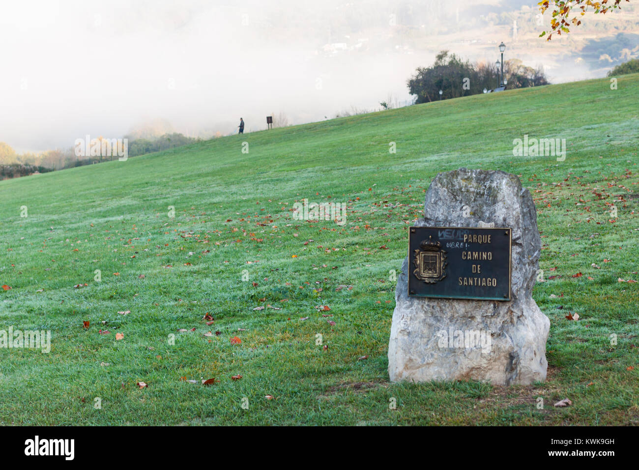 Parque del Camino de Santiago (Parco del titolo di Saint James) a Oviedo, Asturias, Spagna Foto Stock