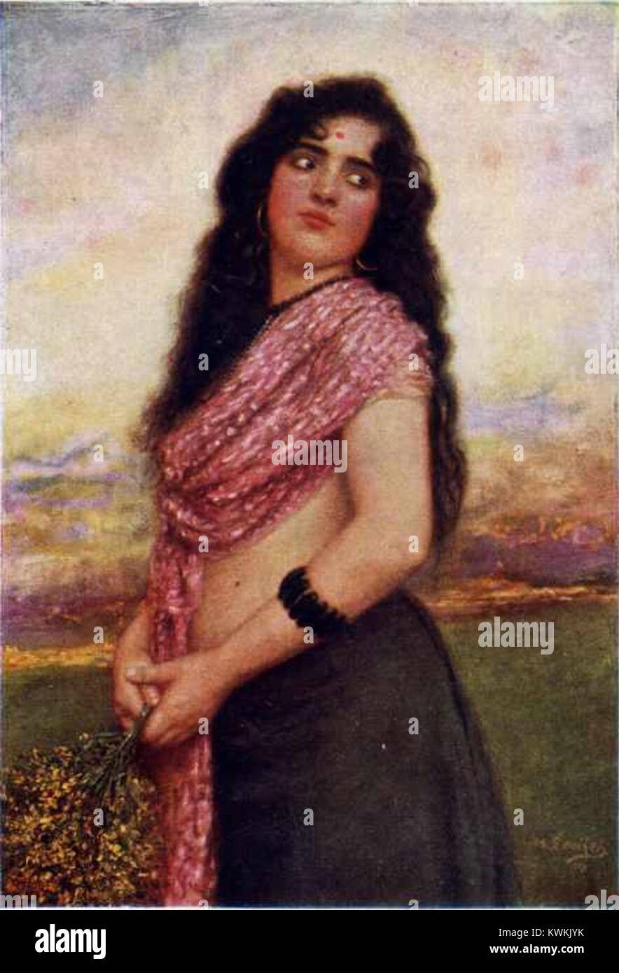 "Cikánská kráska" (bellezza zingara) di Josef Ženišek è un ritratto che cattura una donna rom, che riflette l'interesse artistico del XIX secolo per la rappresentazione etnica e culturale. Foto Stock