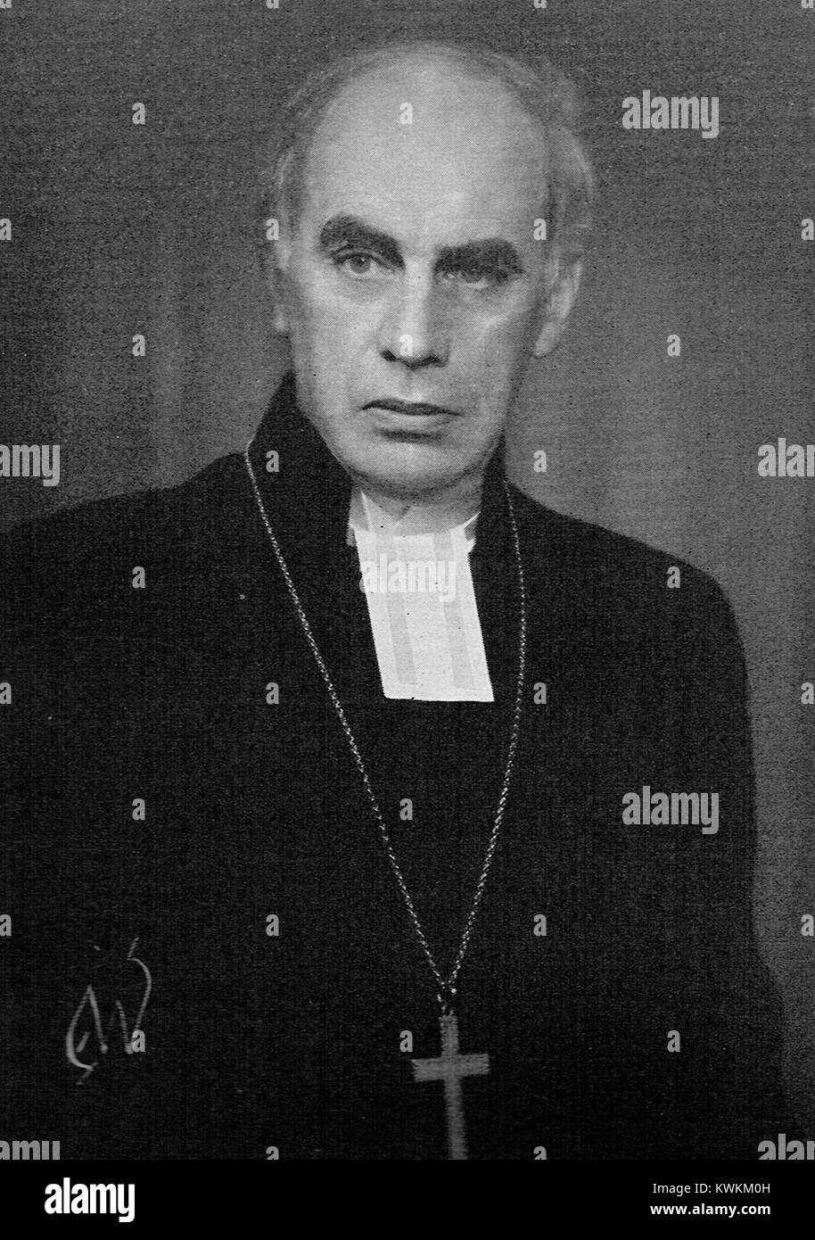 Yngve Brilioth (1891 – 1959) è stato un teologo svedese, professore e arcivescovo di Uppsala. Contribuì agli studi di storia della chiesa e al dialogo ecumenico all'interno della Chiesa luterana. Foto Stock