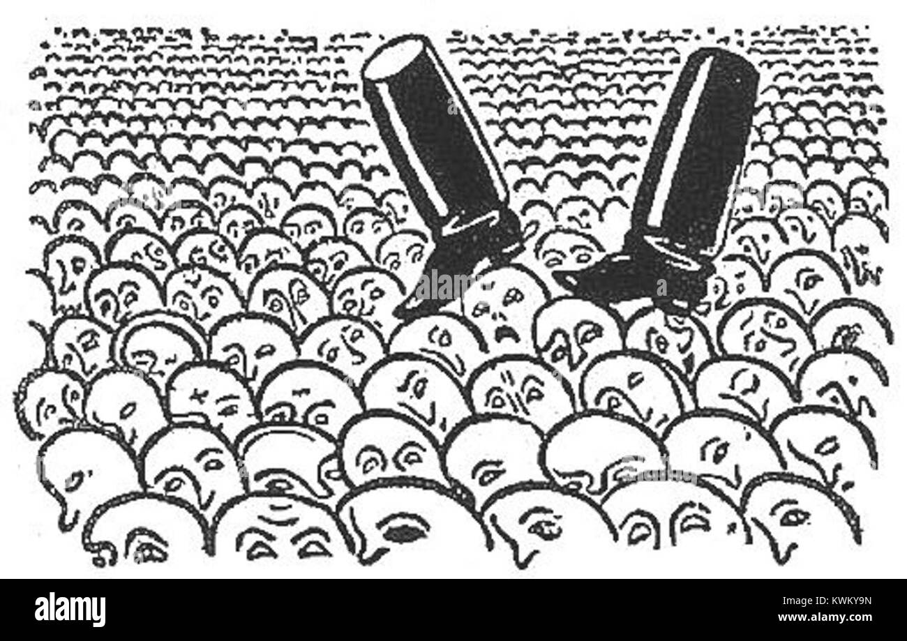 L'opera di Josef Čapek "Dictator's Boots" (circa anni '1930) simboleggia la natura oppressiva del potere totalitario attraverso l'immagine di stivali militari sovradimensionati, resi in una forma modernista stilizzata. Foto Stock