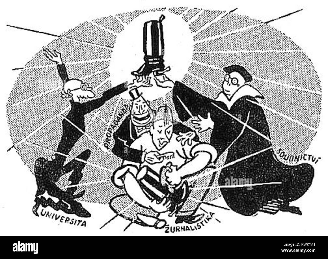 "Diktátorské boty 09" di Josef Čapek affronta temi di potere, autorità e figure politiche, simboleggiati attraverso le scarpe di un dittatore, riflettendo la critica dei regimi autoritari. Foto Stock