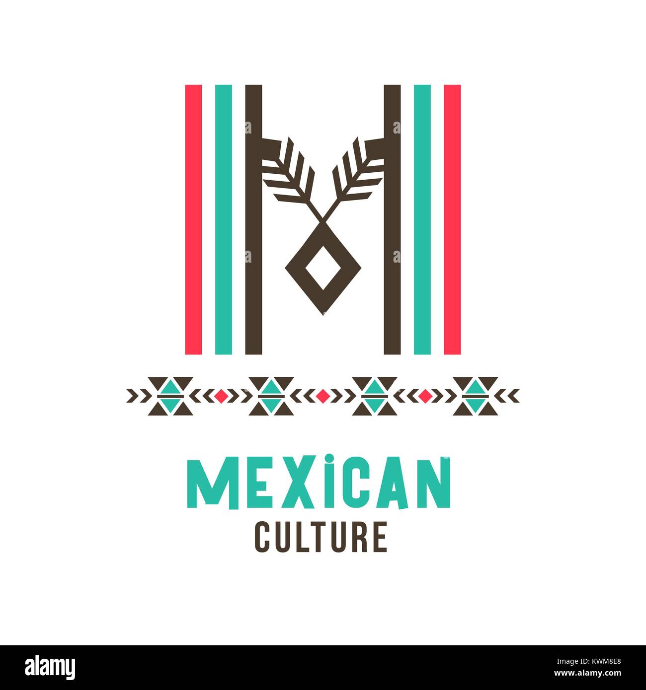 Cultura messicana logo Illustrazione Vettoriale