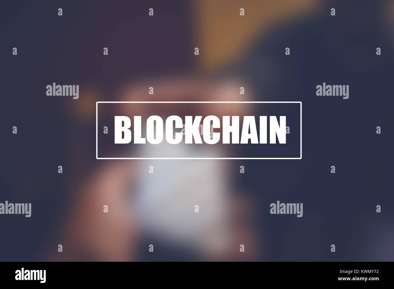 Blockchain, internet trasferimento di denaro, il concetto di tecnologia Foto Stock