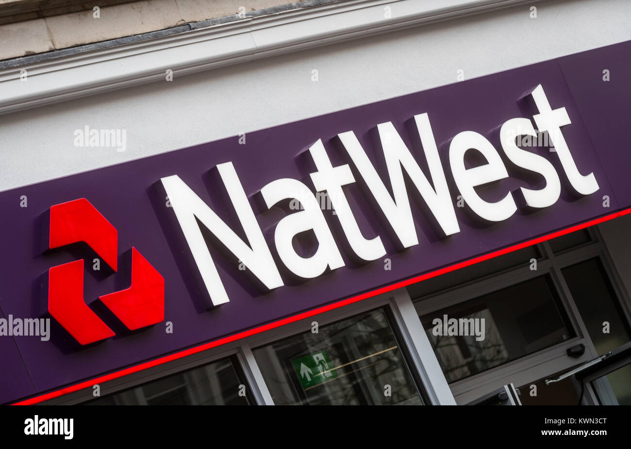 NatWest bank sign in Southampton, Regno Unito Foto Stock