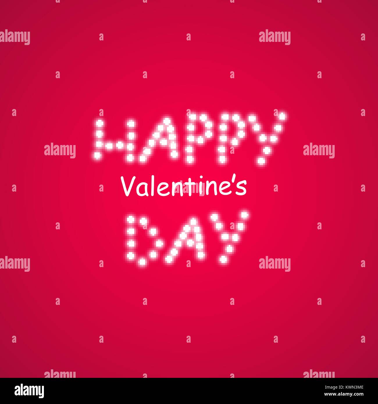 Le lampade happy valentines day su uno sfondo di colore rosa. Valentines Day card. Cuore con iscrizione ti amo. Illustrazione Vettoriale Illustrazione Vettoriale