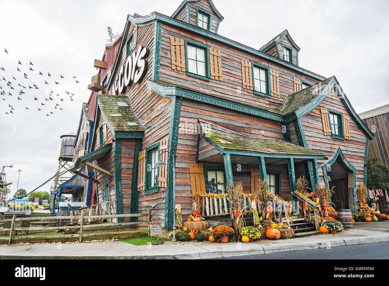 Pigeon Forge, Tennessee. Hatfields e cena McCoys feudo. Foto Stock