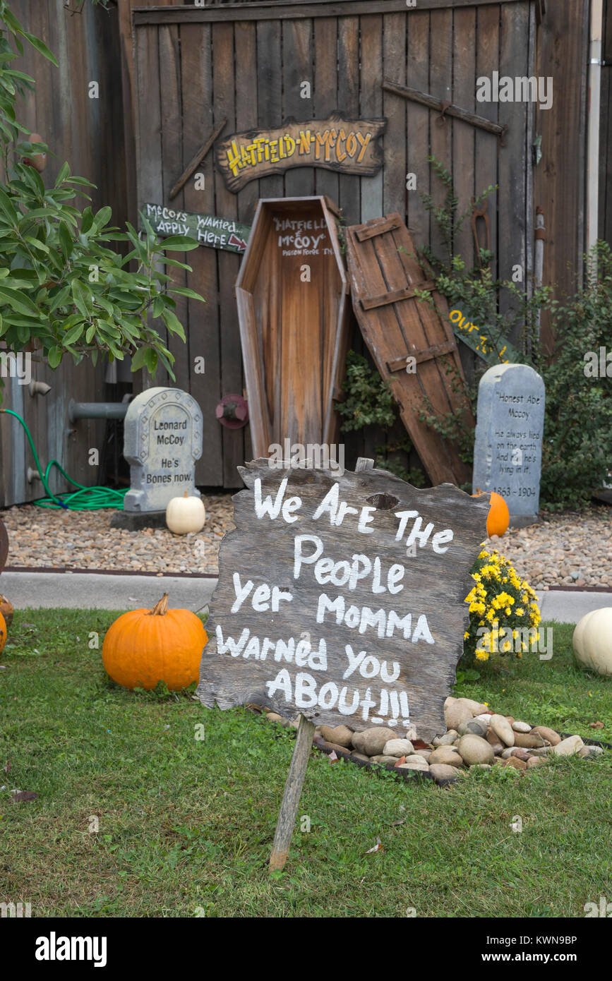 Pigeon Forge, Tennessee. Hatfields e cena McCoys feudo. Foto Stock