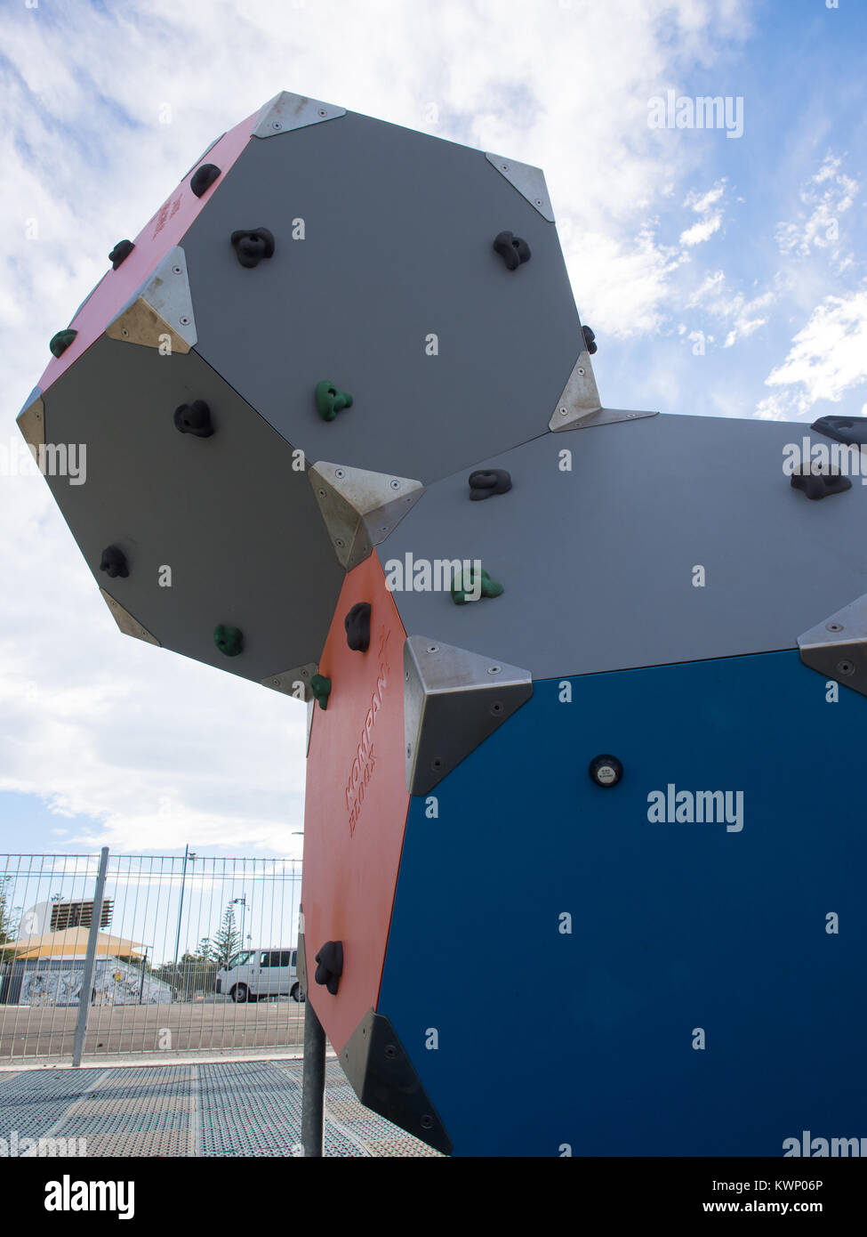 Parco giochi Arrampicata attrezzature Foto Stock