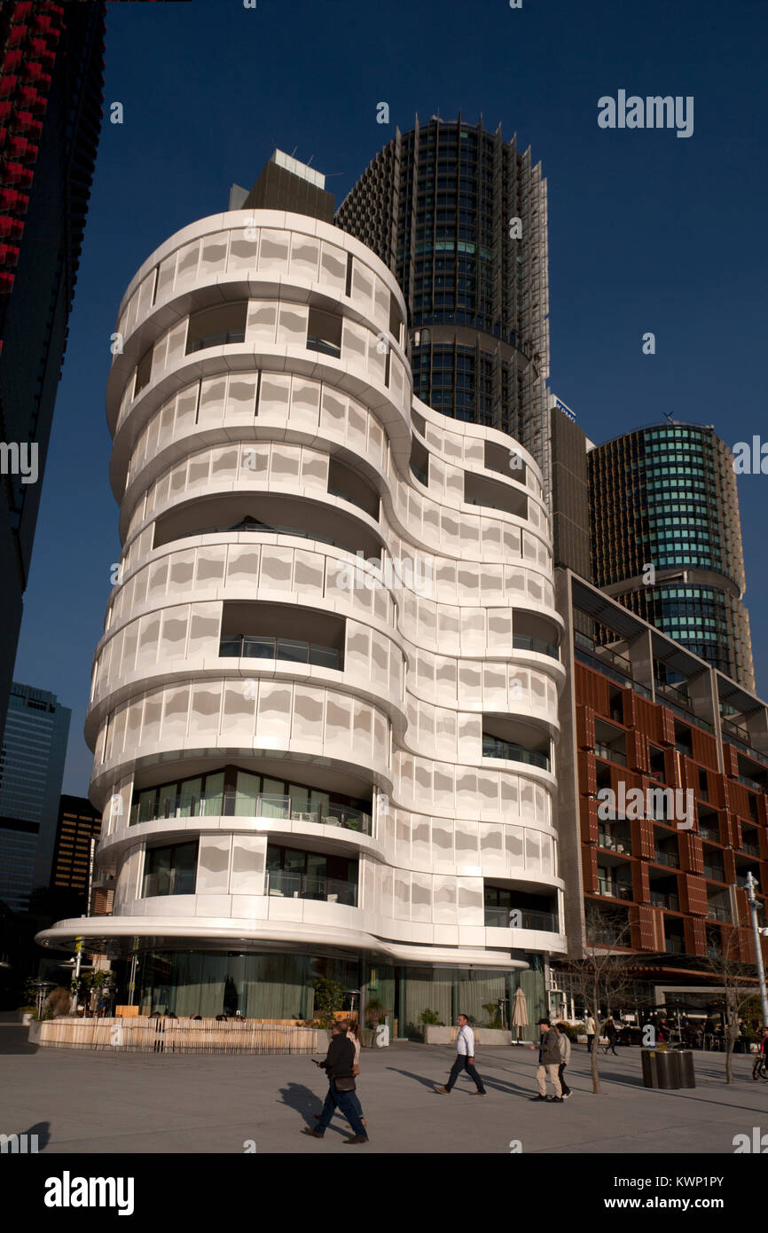 Anandara edificio residenziale wulugul a piedi barangaroo Darling Harbour sydney New South Wales AUSTRALIA Foto Stock