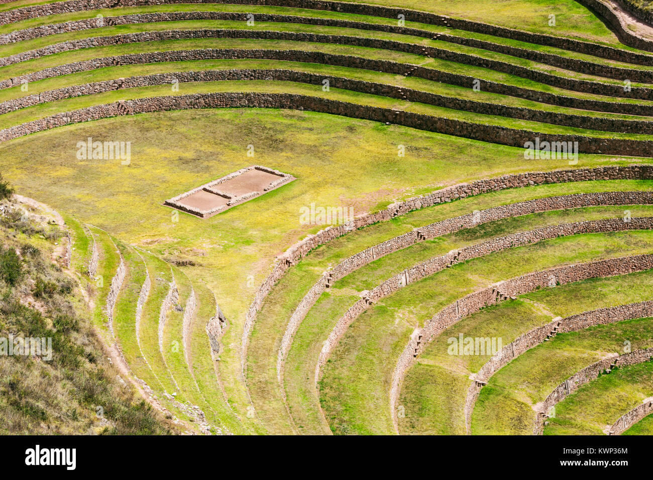 Moray è un Inca Stazione di Esperimento Agricola, Perù Foto Stock