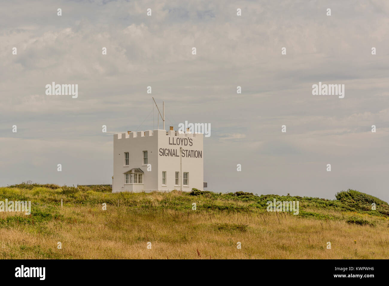 Lloyd del segnale della stazione, punto di Bass, Cornwall, Regno Unito. Foto Stock