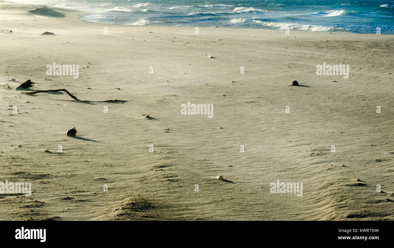 Crazy terreno sulla spiaggia che guarda come un altro pianeta Foto Stock