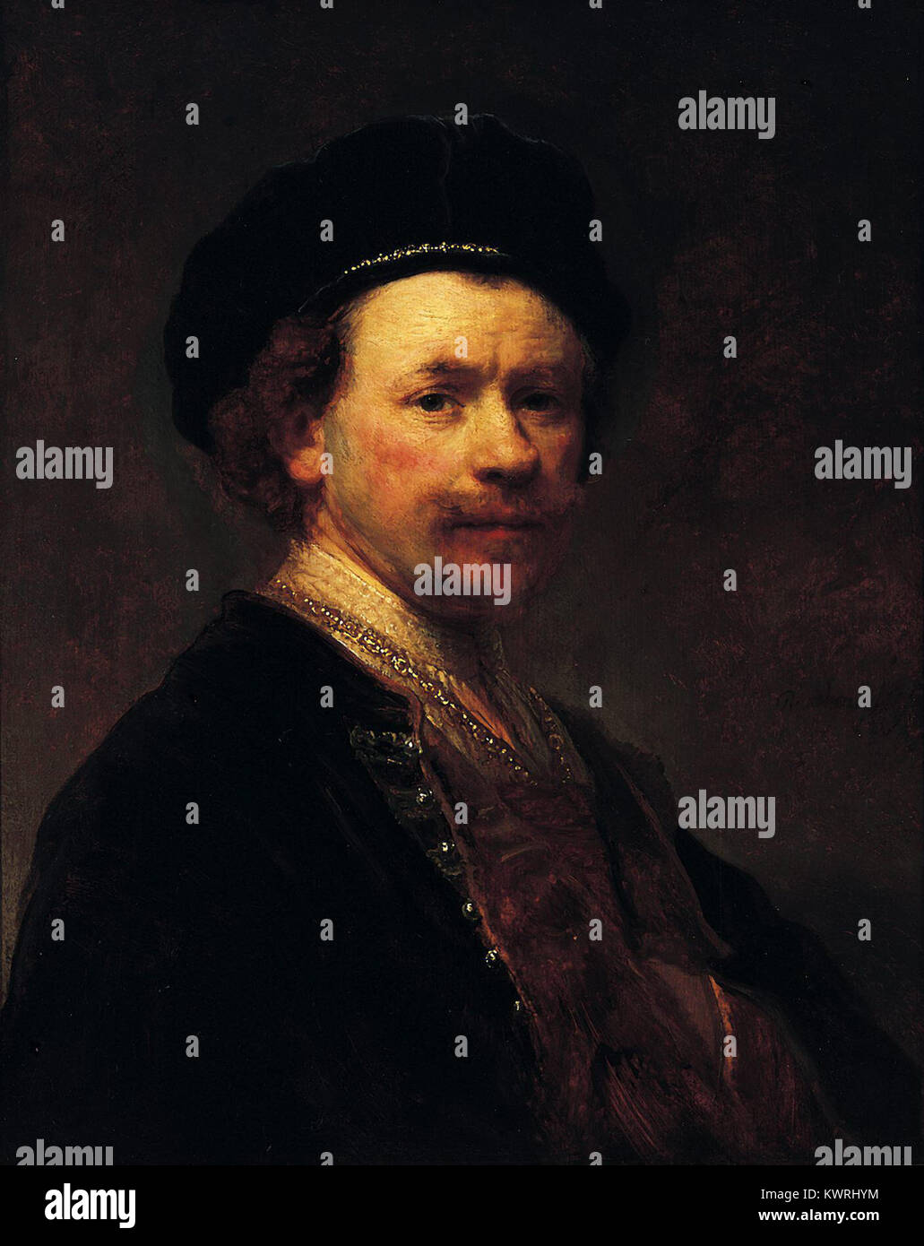 Rembrandt, autoritratto, circa 1636-1641, Norton Simon Museum di Pasadena, California Foto Stock