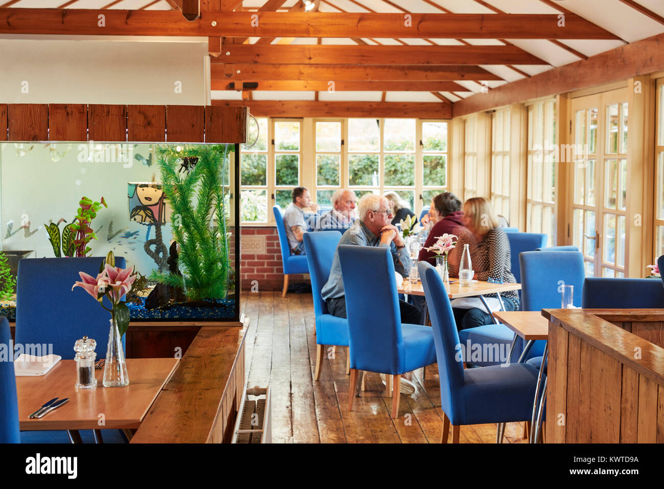 Il Boathouse Restaurant, Dedham, Essex, Inghilterra, Constable Country Foto Stock